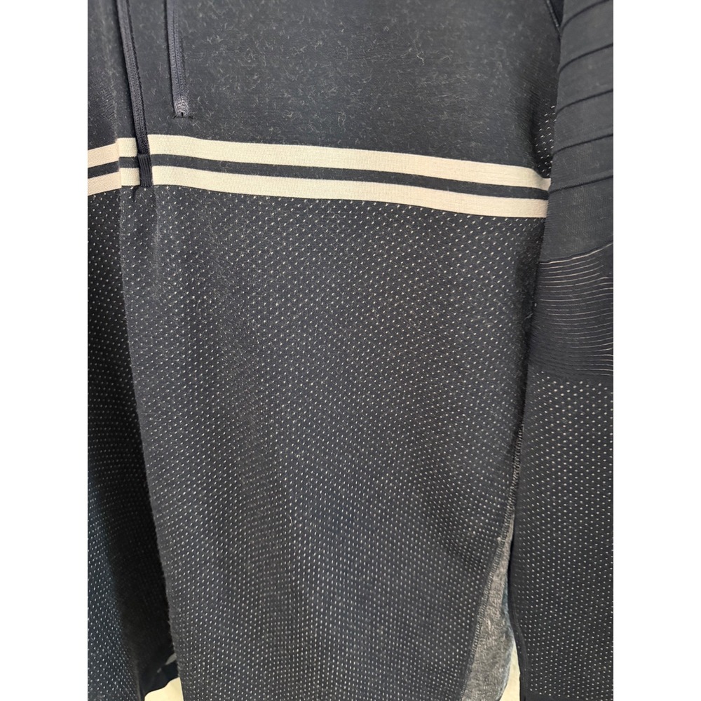 Smartwool Intraknit Mens Merino Wool Blend Quarter Zip Hoodie XL Blue Stretch - Picture 2 of 10
